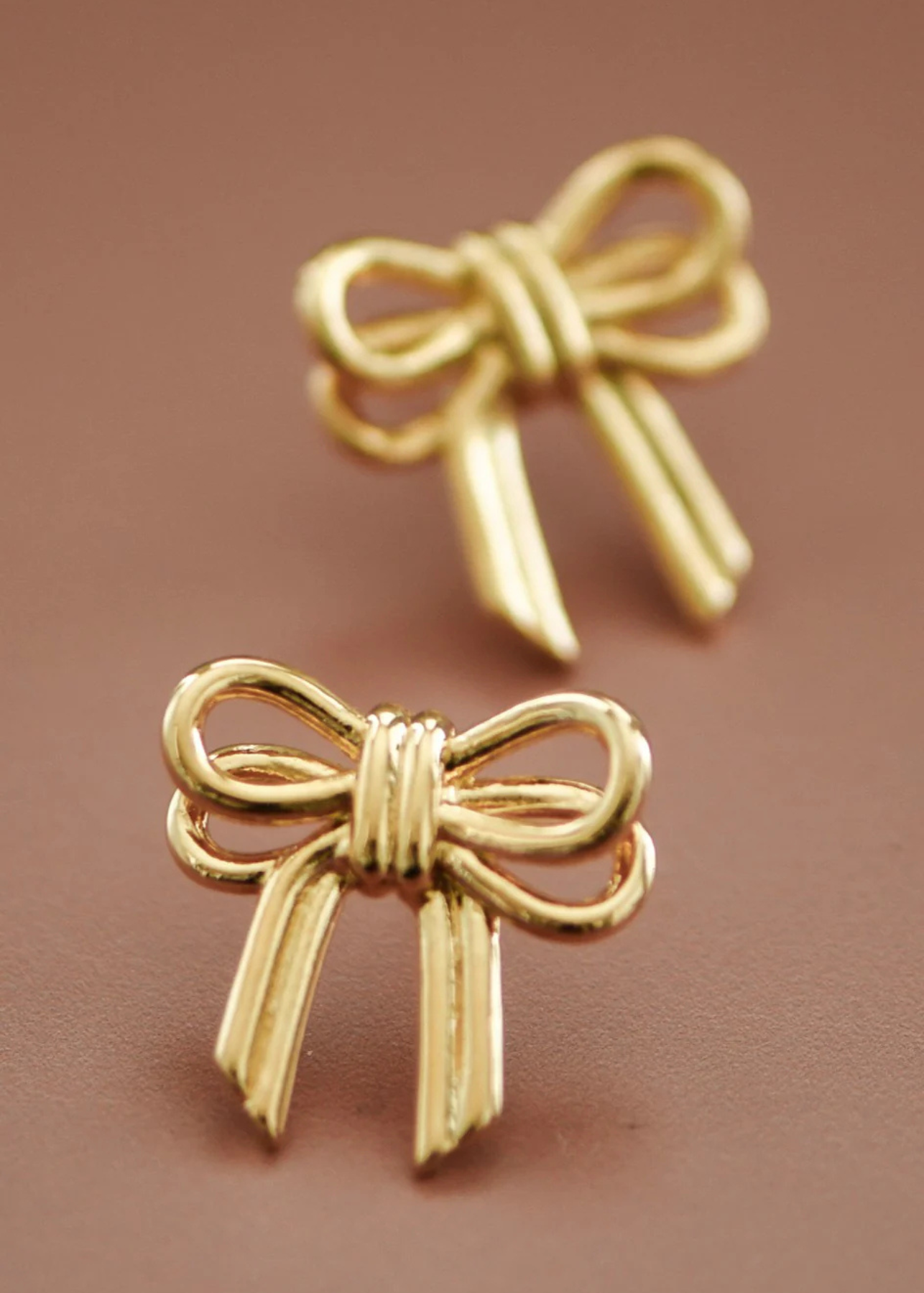 18K bow earrings