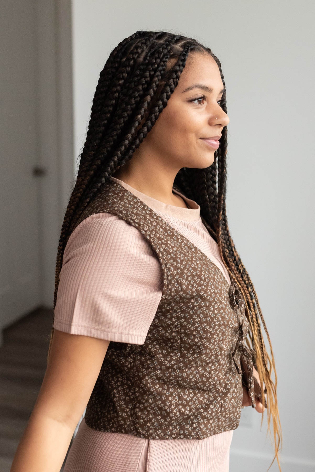 Lonnette Dark Mahogany Vest