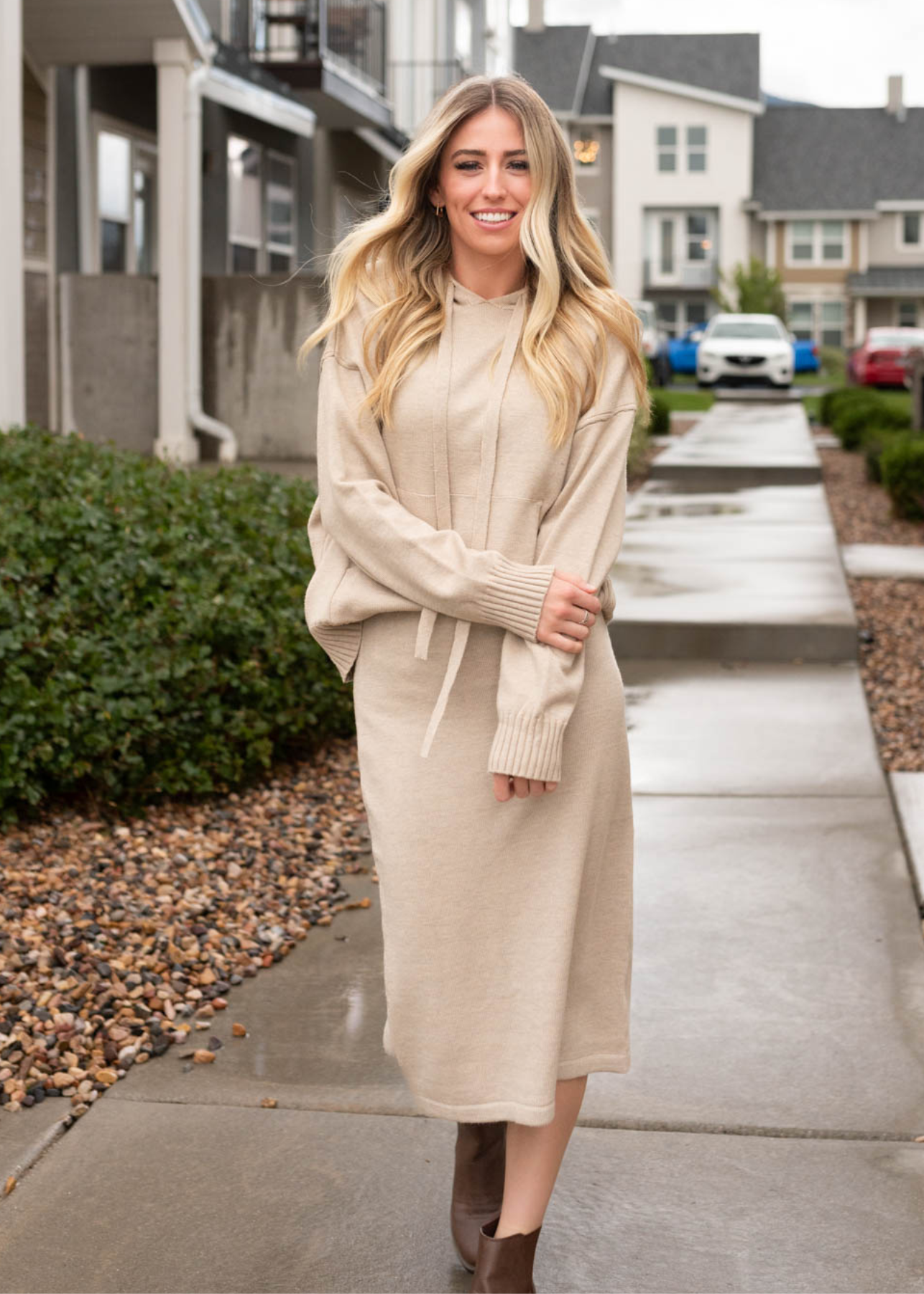 Long sleeve taupe sweater