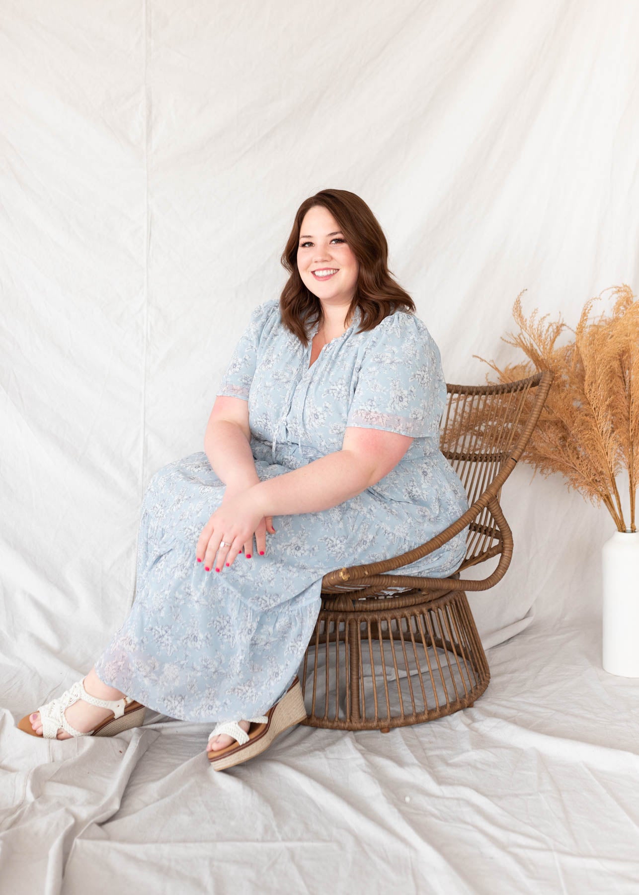 Lucinda Light Blue Floral Dress