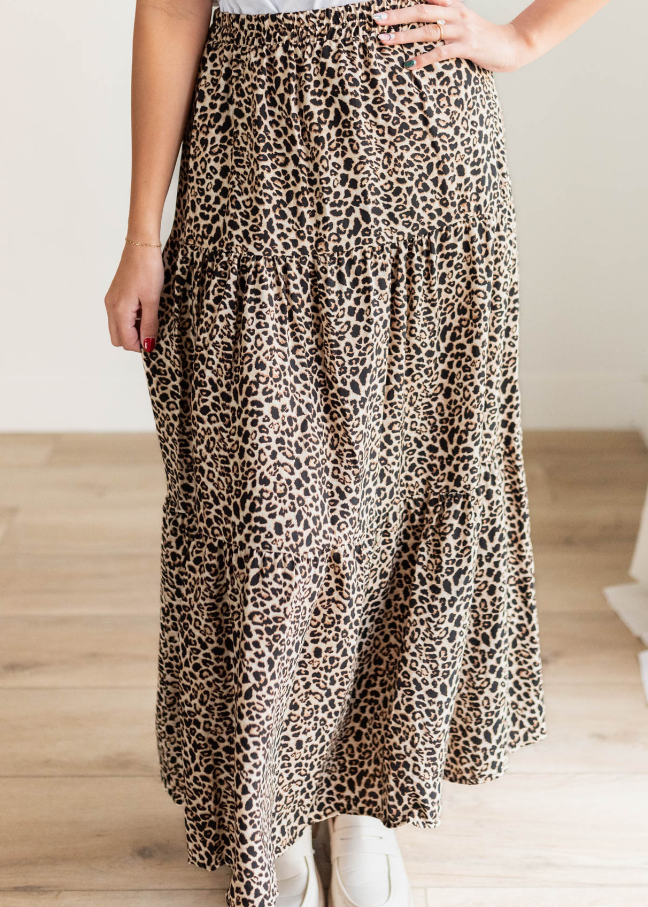 Leopard print skirt