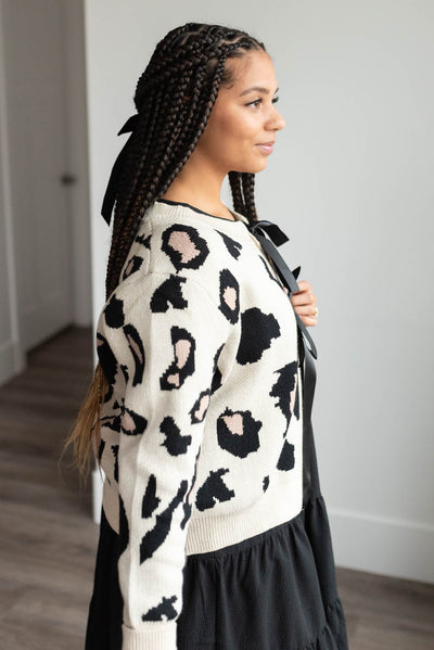 Marcie Cream Leopard Cardigan