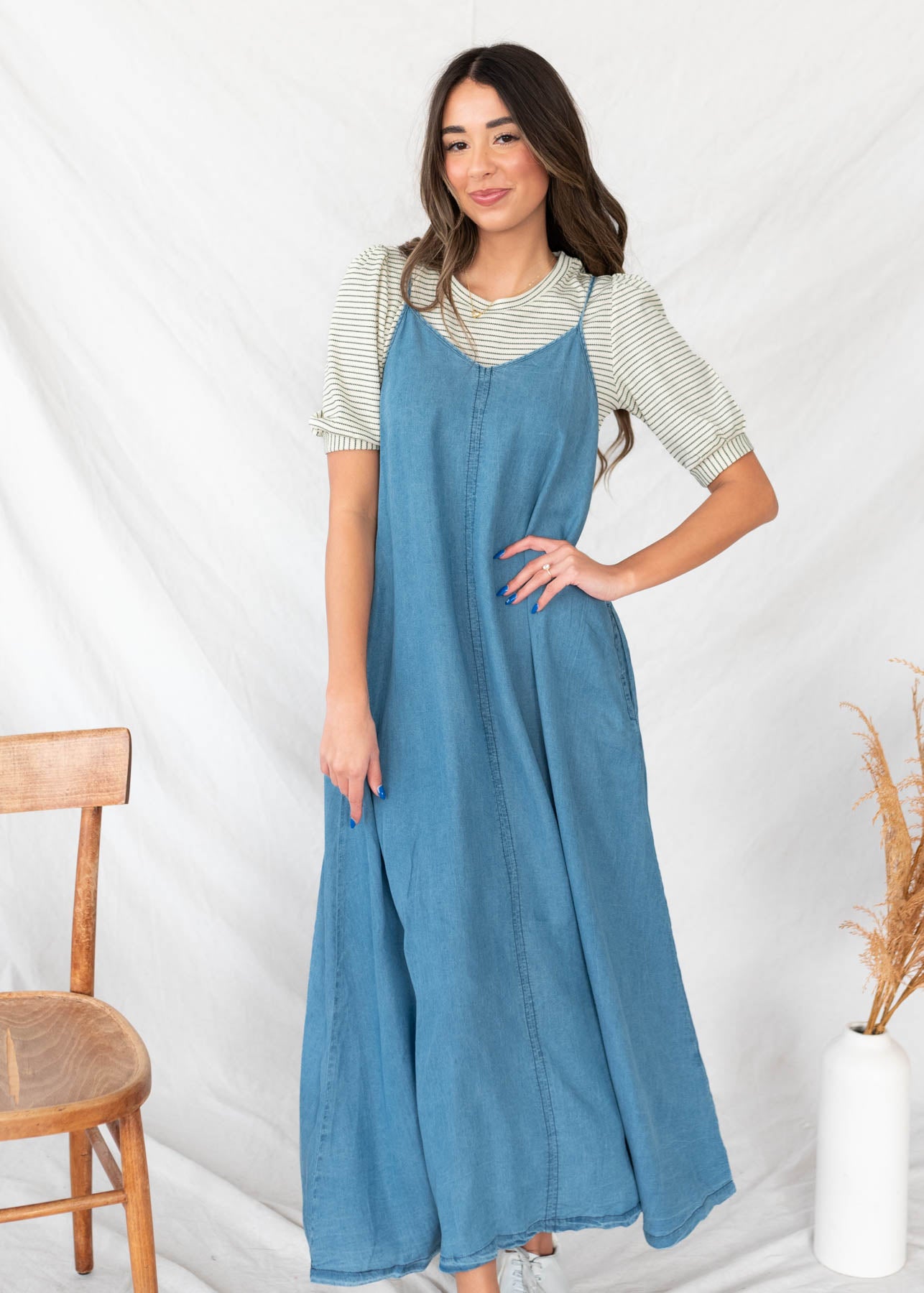 Margie Denim Maxi Dress