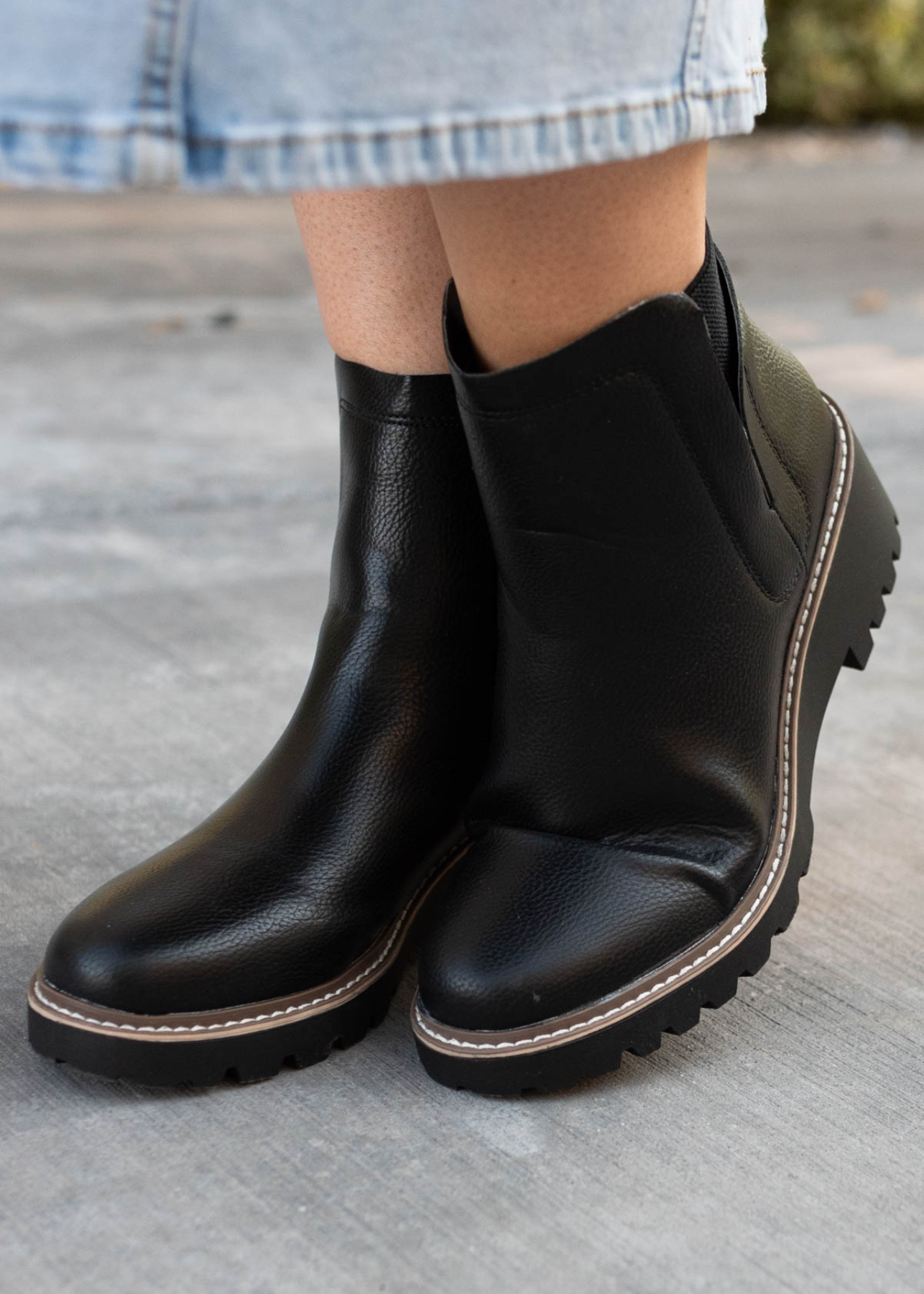 Black ankle boots