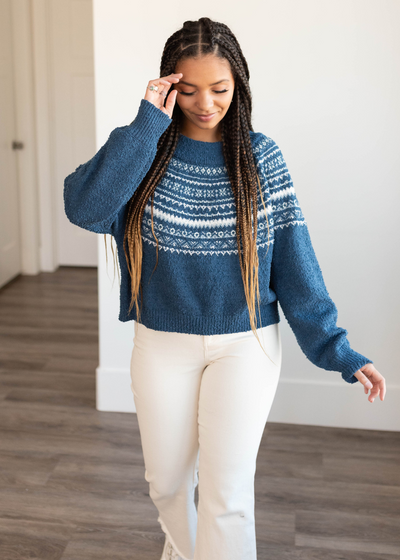 Navy knit sweater