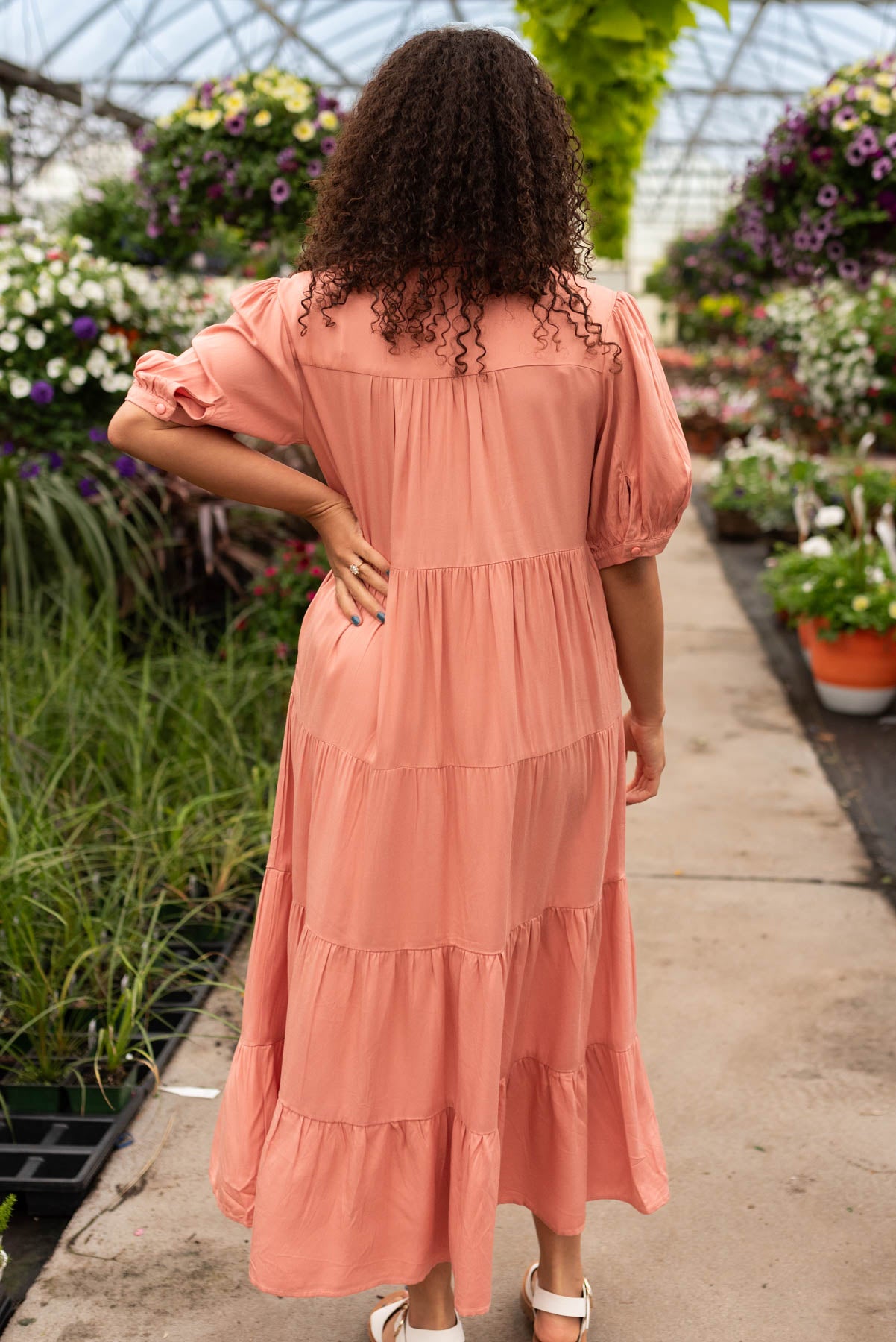 Nayeli Dusty Pink Collared Dress