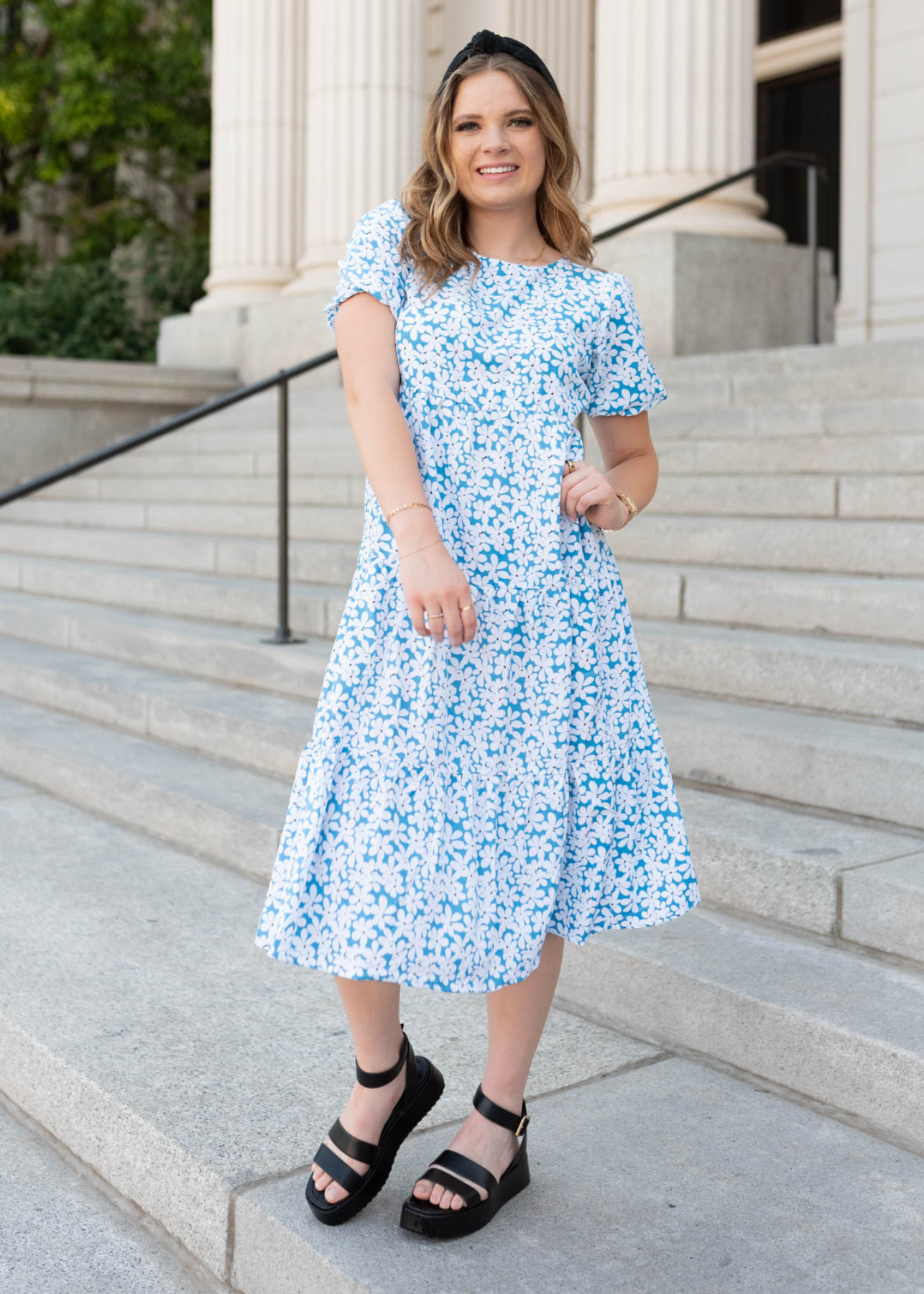 Blue daisy dress