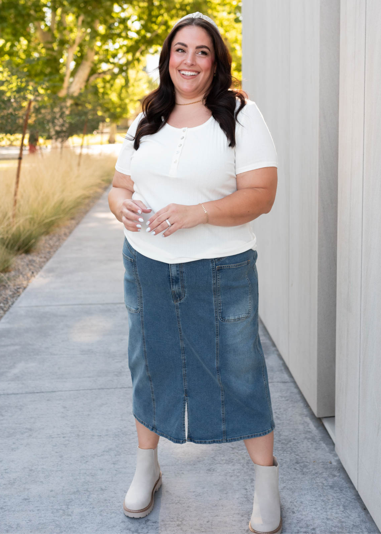 RaeAnn Ivory Ribbed Top