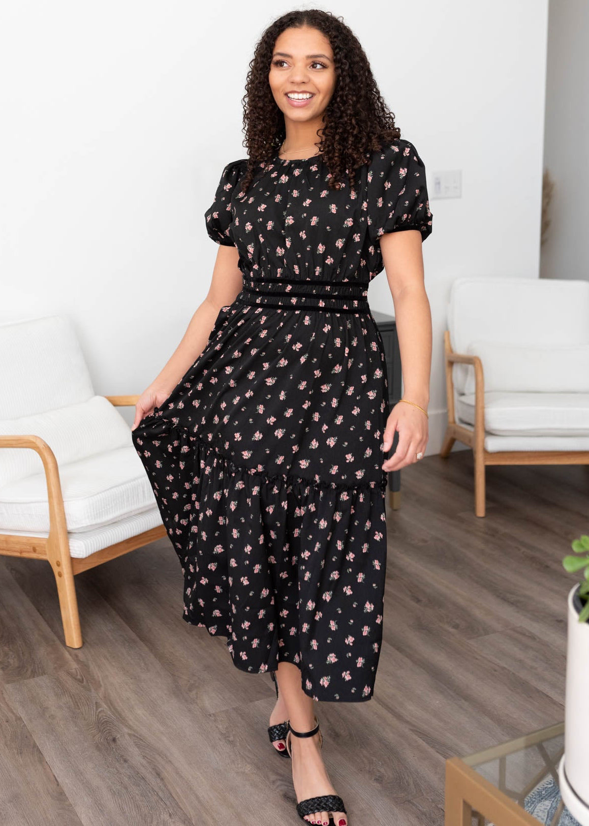 Small black floral dress