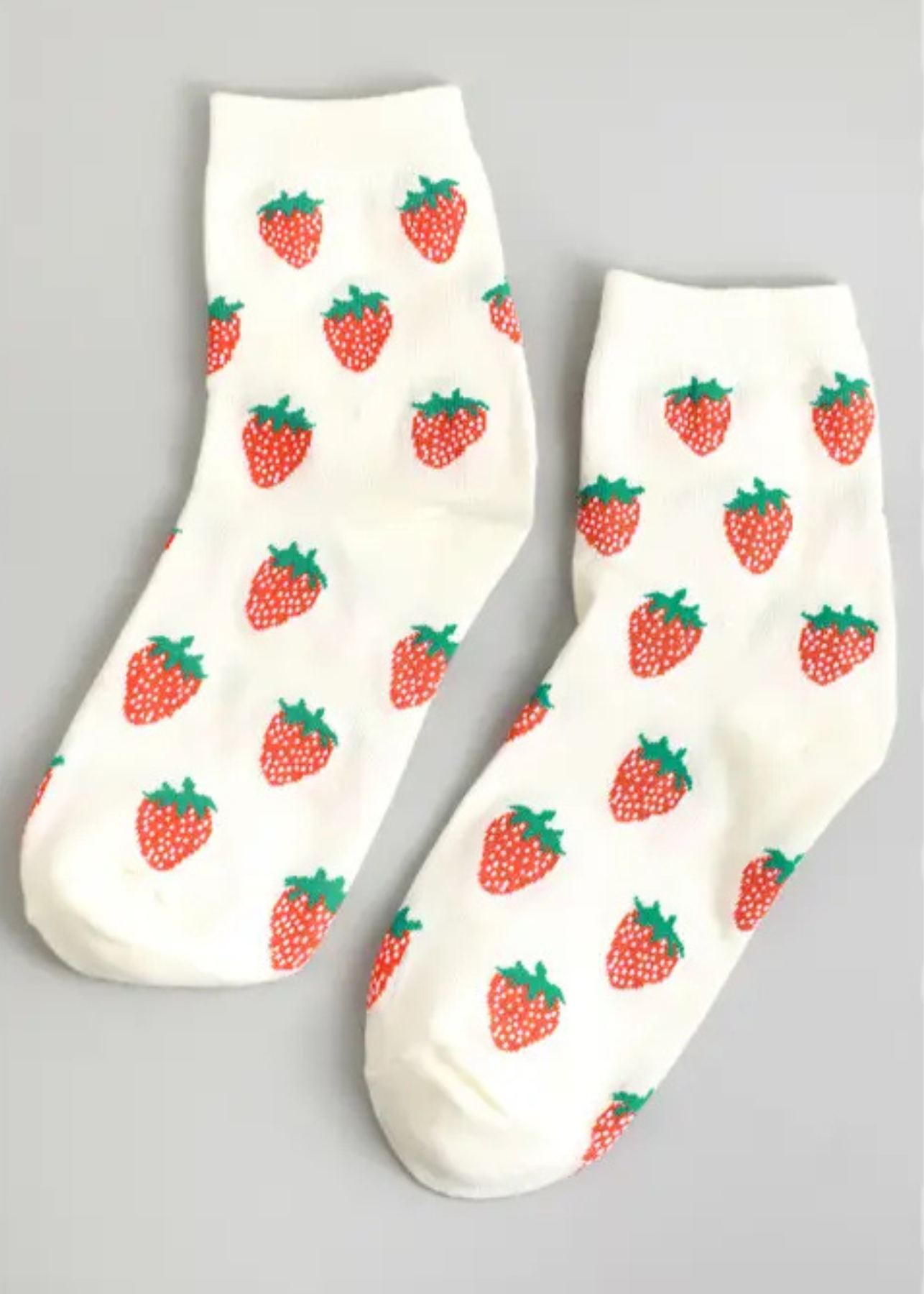 Strawberry Print Socks