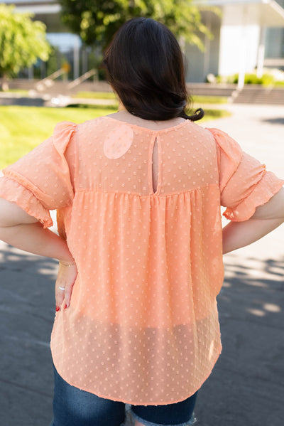 Vanessa Tangerine Dot Top