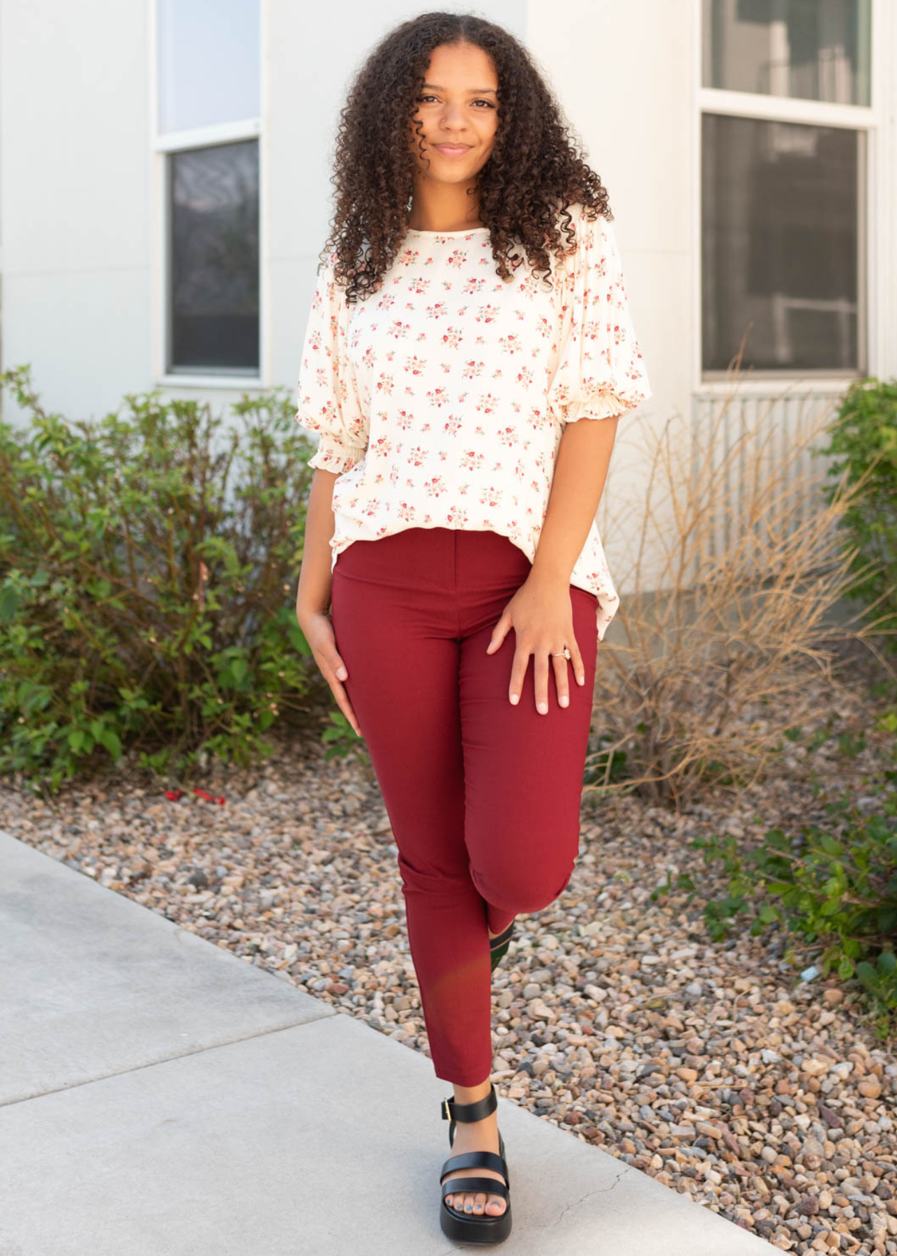 Berry red pants