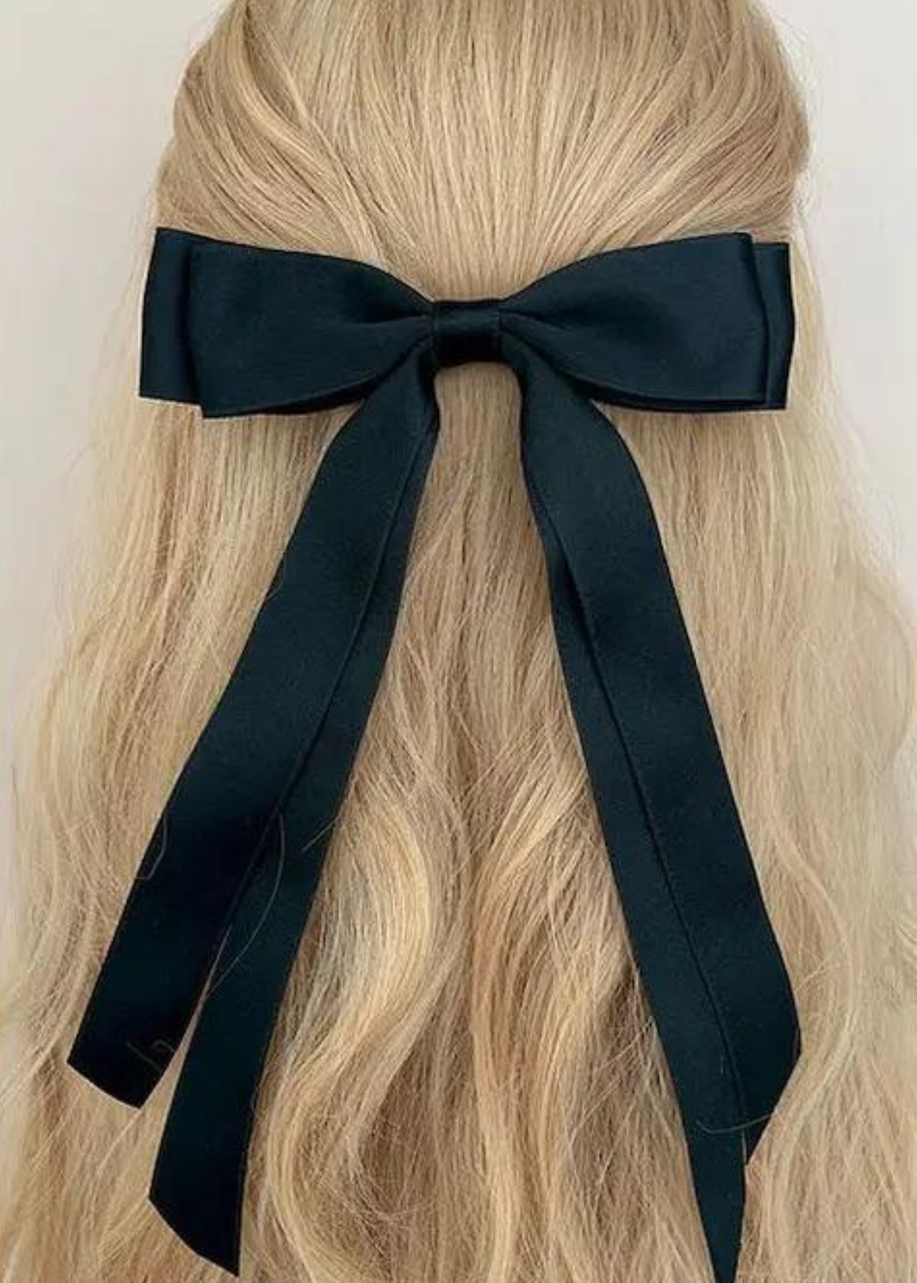 Zaria Black Double Ribbon Bow