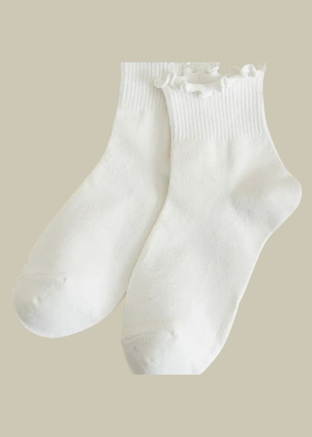 White ruffle socks