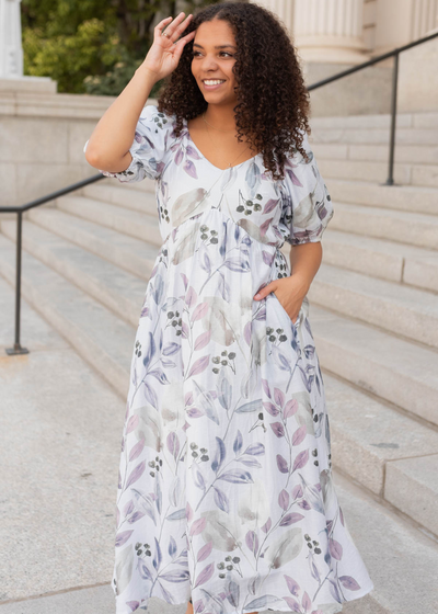 Lavender floral dress