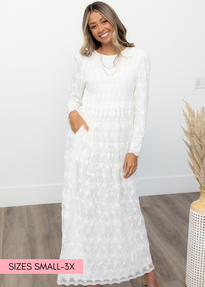 Vianne White Lace Dress